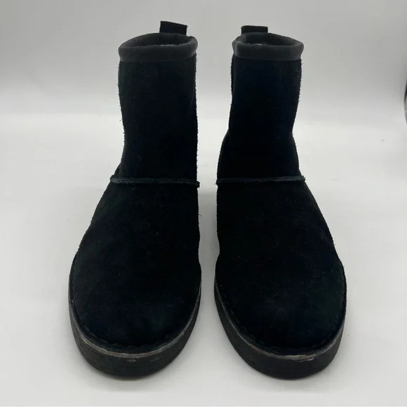 Clarks Womens Drafty Day Black Suede Mid Calf Boots Size 8.5 Cushion Soft - Picture 6 of 10